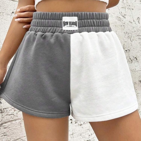 SHEIN Gray and White Sweat Shorts - Picture 2 of 2